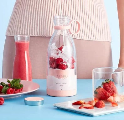 Mini licuadora de vaso portatil rosa
